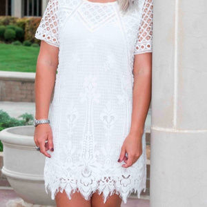White lace dress